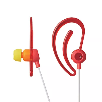 ELECOM 運動專用耳掛式耳機-紅