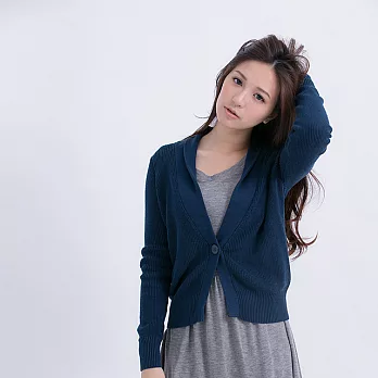 Ashlie 絲瓜領單扣外套FREE海藍