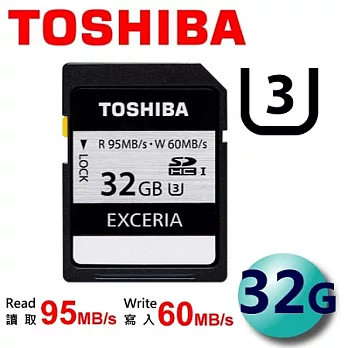 TOSHIBA 東芝 32GB EXCERIA UHS-I Class3 SDHC U3 高速卡