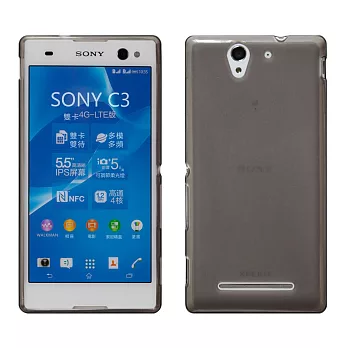 【BIEN】SONY Xperia C3 輕量氣質軟質保護殼 (霧黑)