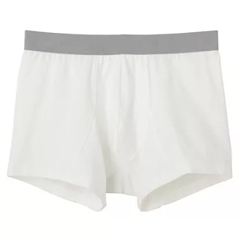 [MUJI 無印良品]男棉混舒適彈性拳擊內褲XL白色