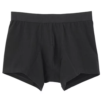 [MUJI 無印良品]男棉混舒適彈性拳擊內褲S黑色