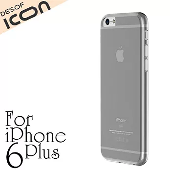 DESOF iCON iPhone6 Plus 5.5吋透明超薄果凍保護套(太空灰)