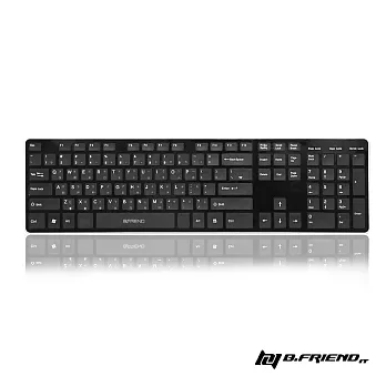 B.FRiEND 有線薄型巧克力懸浮式鍵盤KB-1430 黑色