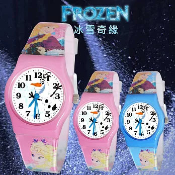 【FROZEN冰雪奇緣】 - 雪寶 Olaf 迪士尼卡通錶/兒童錶(粉色)