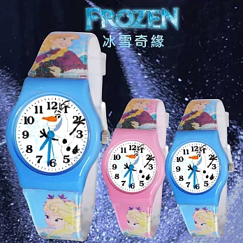 【FROZEN冰雪奇緣】 - 雪寶 Olaf 迪士尼卡通錶/兒童錶(藍色)