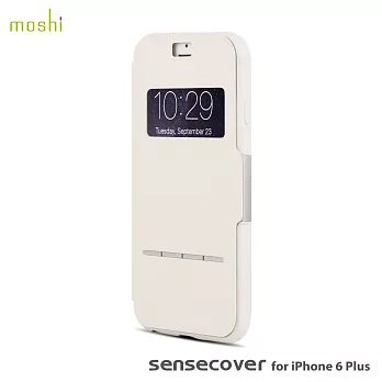 moshi SenseCover for iPhone 6 Plus 感應式極簡保護套象牙白