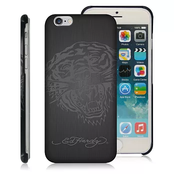 ED HARDY IPHONE 6 (4.7吋) TIGER金屬保護殼-三色神秘黑