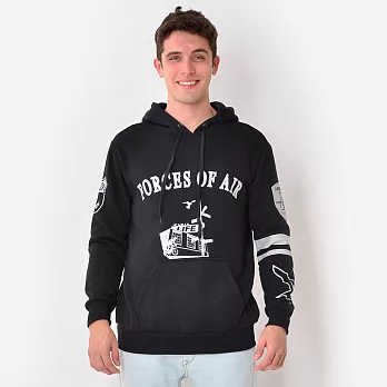 美國AIRWALK-連帽刷毛TM黑