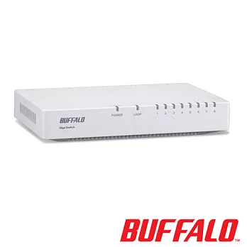 BUFFALO 8 Port 交換器LSW5-GT-8EP/W-TW