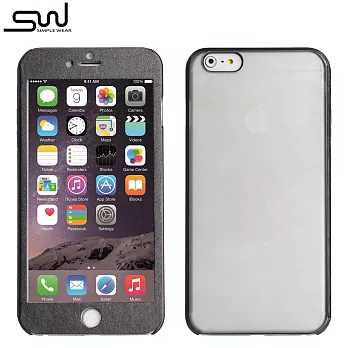 SIMPLE WEAR iPhone 6 Plus 專用 LUCID 玻璃全螢幕觸控保護套 - 槍