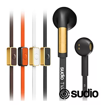 瑞典設計 Sudio TVA 優雅質感耳道式耳機(附真皮保護套)黑