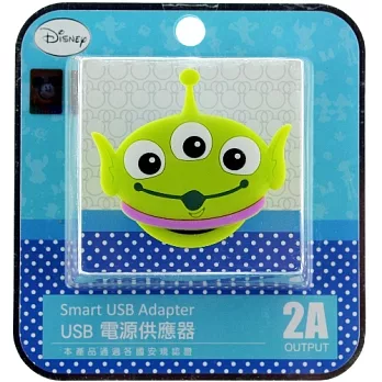 【Disney】立體造型2A充電轉接插頭 USB轉接頭-三眼怪