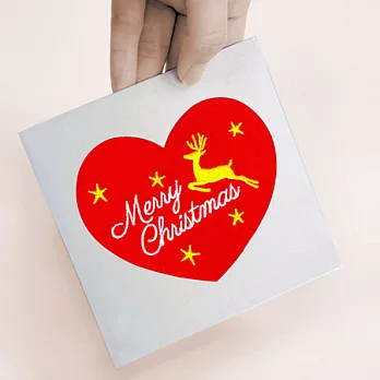 ICONA 刺繡聖誕卡片 - 金色麋鹿