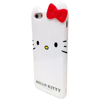 GD iPhone 6 Kitty立體蝴蝶結保護套純白