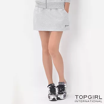 TOP GIRL-小斗篷連帽套裝-下身M灰