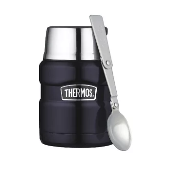 【THERMOS 膳魔師】不鏽鋼真空保溫食物罐 0.47L(SK3000MB)MB(藍色)