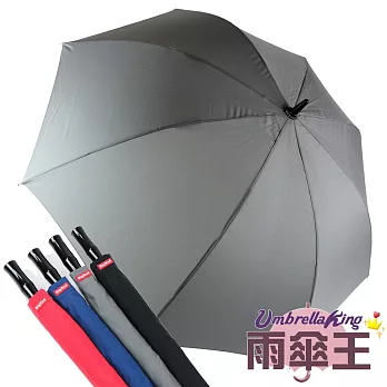 【雨傘王】BigRed GOLFER 30吋超大傘面自動直傘-灰色灰色