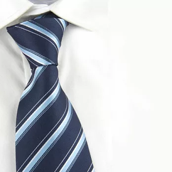 A+ accessories 總裁尊爵深藍底細白條紋領帶