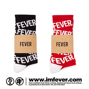 熱血FEVER CAUTION SOCKS黑色