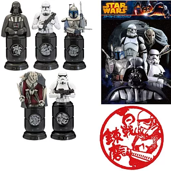 《STAR WARS》星際大戰 角色印章組(五款隨機出貨)---F-TOYS出品(日版原裝)