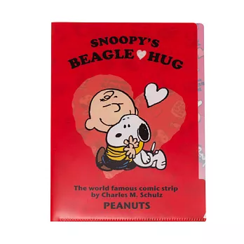 《sun-star》SNOOPY愛心抱抱系列五層分類文件夾(紅)