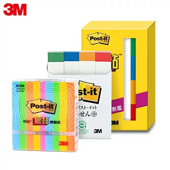 3M Post-it利貼狠黏可再貼標籤紙超值3款組