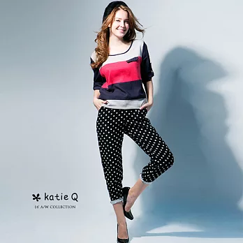 【KT】韓風拼彩寬鬆長版上衣(4色)-M-3L　M西紅