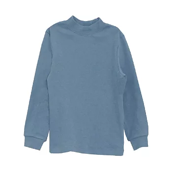 【和諧生活有機棉】兒童半高領上衣(精梳厚棉)灰藍 4(110)