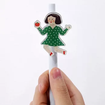 Du-dum 0.5mm黑色原子筆-番茄女孩