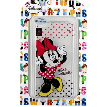 【Disney】Apple iPhone 6 Plus (5.5吋) 彩繪透明保護軟套-米妮