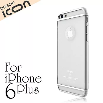 DESOF iCON MIX iPhone6 Plus 5.5吋漾彩透明保護殼(白)