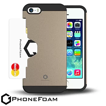 PhoneFoam Golf Fit iPhone 5/5S 插卡式吸震保護殼(金)