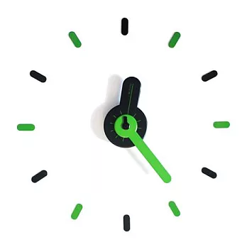 【On Time Wall Clock】牆上貼・時計 Mix-Green