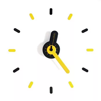 【On Time Wall Clock】牆上貼・時計 Mix-Yellow