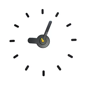 【On Time Wall Clock】牆上貼・時計 Dark-Yellow