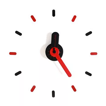 【On Time Wall Clock】牆上貼・時計 Mix-Red