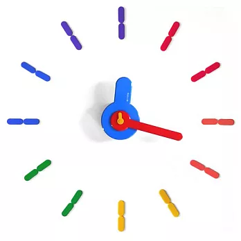 【On-Time Wall Clock】牆上貼・時計 Rainbow