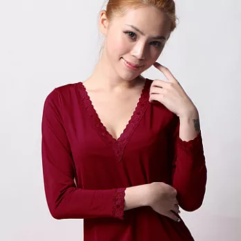 Bo-mandy 波曼蒂 衛生衣 極緻柔感仿絲(單品)M紅色