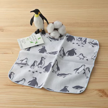 【taoru】動物趴趴走| 企鵝啪啪- 日本毛巾 23x23cm (手巾、紗布毛巾)