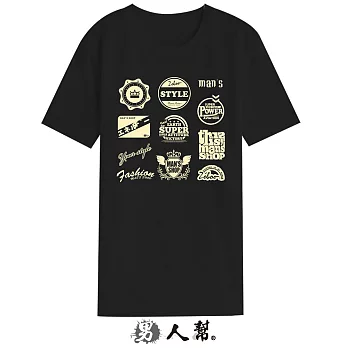 【男人幫】BR018*【百搭經典合奏款短袖T恤】黑色2XL尺寸