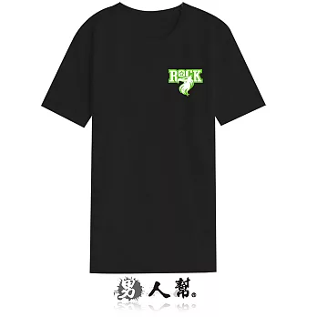 【男人幫】BR024＊【ROCK搖滾老鷹造型短袖T恤】黑色2XL尺寸