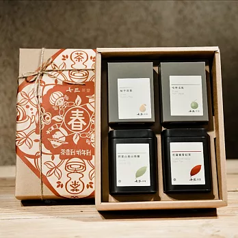【七三茶堂】果然是好茶禮盒/阿里山高山烏龍,花蓮蜜香紅茶(散茶)＋哈密瓜乾+柚子皮乾