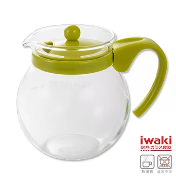 【iwaki】耐熱玻璃茶壺640ml(綠)