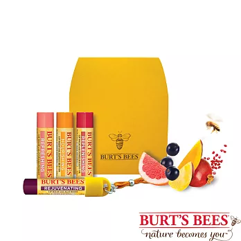 BURT’S BEES 果香護唇組 果香護唇禮盒(4入180元護唇膏) ＋唇膏吊飾