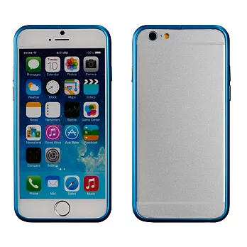 【BIEN】iPhone 6 Plus 經典圓弧梅花扣金屬保護邊框 (粉藍)
