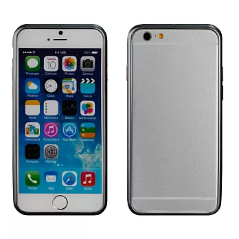 【BIEN】iPhone 6 Plus 經典圓弧梅花扣金屬保護邊框 (灰)