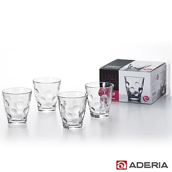 【ADERIA】日本進口玻璃酒杯四件套組185ml(圓點款)