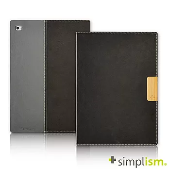 Simplism iPad Air2 記事本型側開掀蓋保護殼皮革黑色