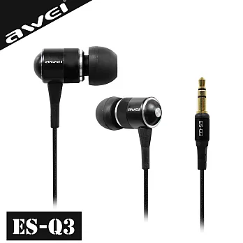 AWEI ES-Q3入耳式金屬炫彩耳機黑色